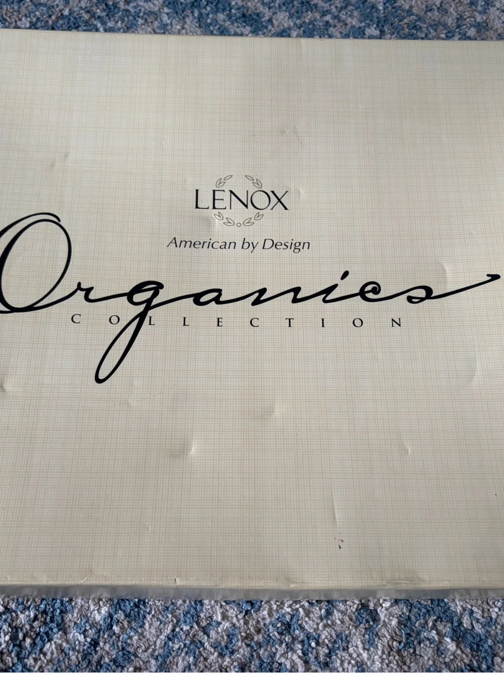 Lenox Organics Collection Silver Rectangular Ruffle Serving Tray